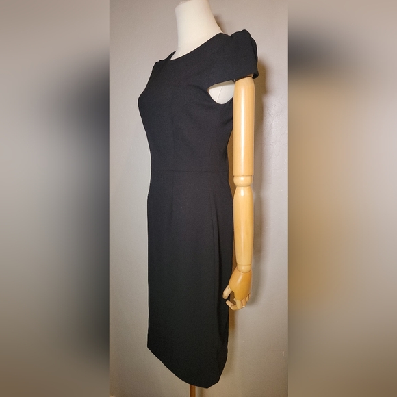 Betsey Johnson Black Cap Sleeve Pencil Dress,  size 2 - Picture 2 of 4
